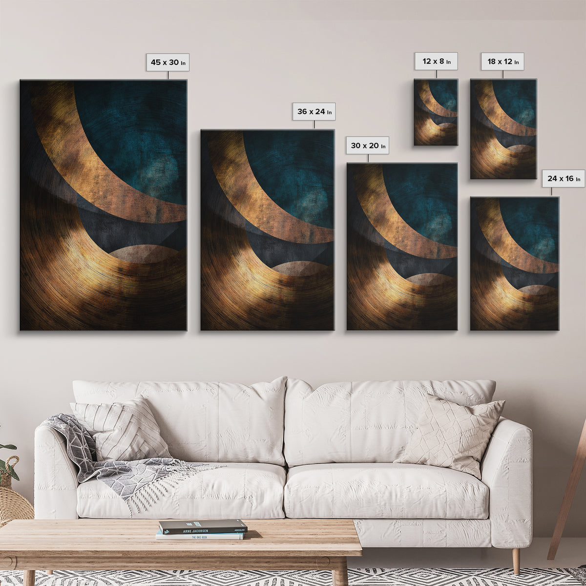 Vinyl Groove Closeup as Circular Abstract Canvas Print, Recording Studio Art, Printable Wall Art, Studio Decor, Analog, RSA-2x3-94