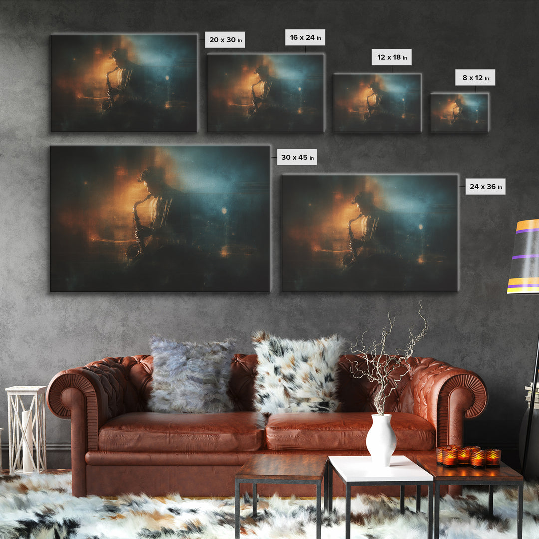 Album Cover Abstract Without Readable Text Canvas Print, Recording Studio Art, Minimalist Decor, Studio Decor, Analog, RSA-3x2-2