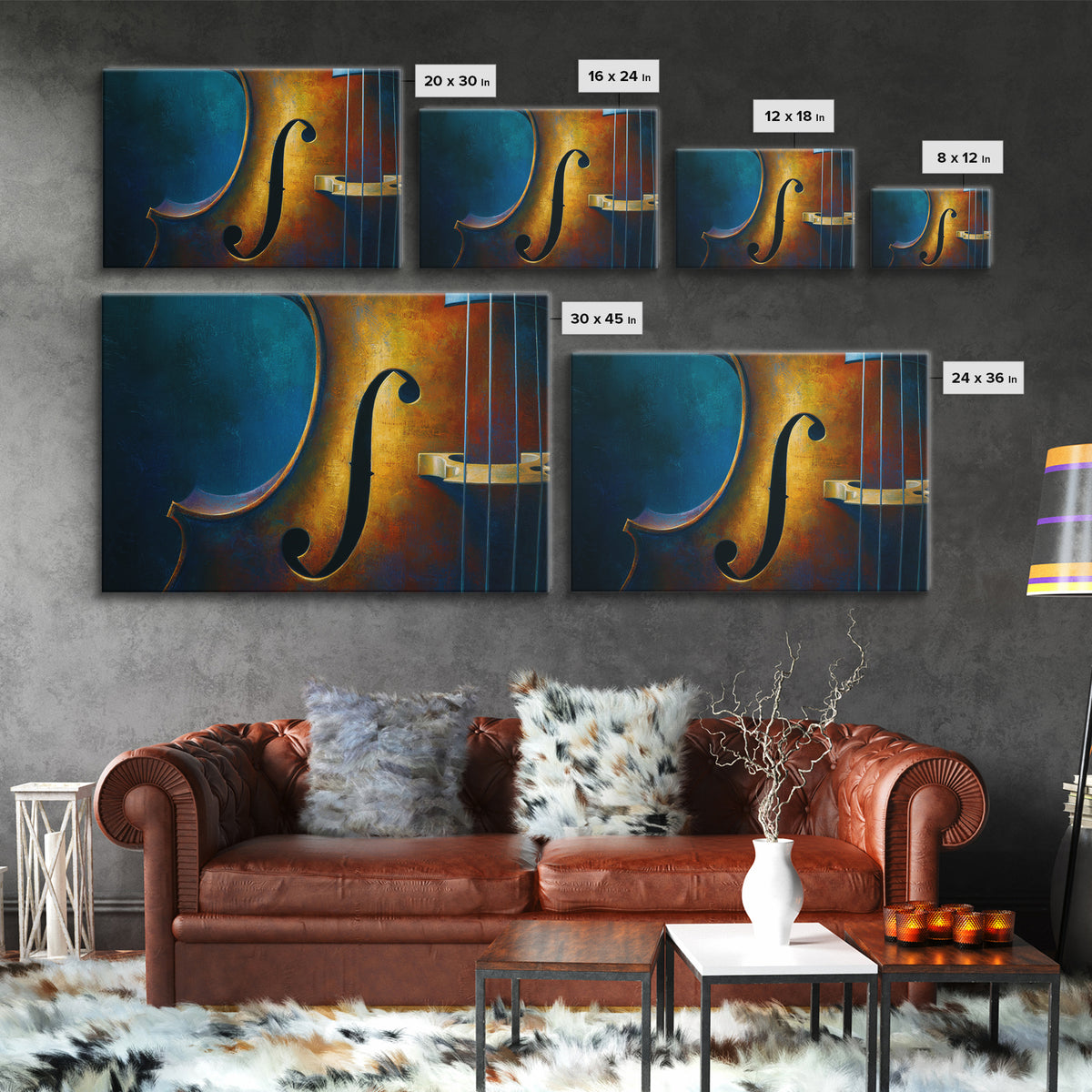 Cello Curve Closeup Framed Canvas Print, Recording Studio Art, Modern Wall Art, Studio Decor, Fine Art, Analog, Music Decor, RSA-3x2-24