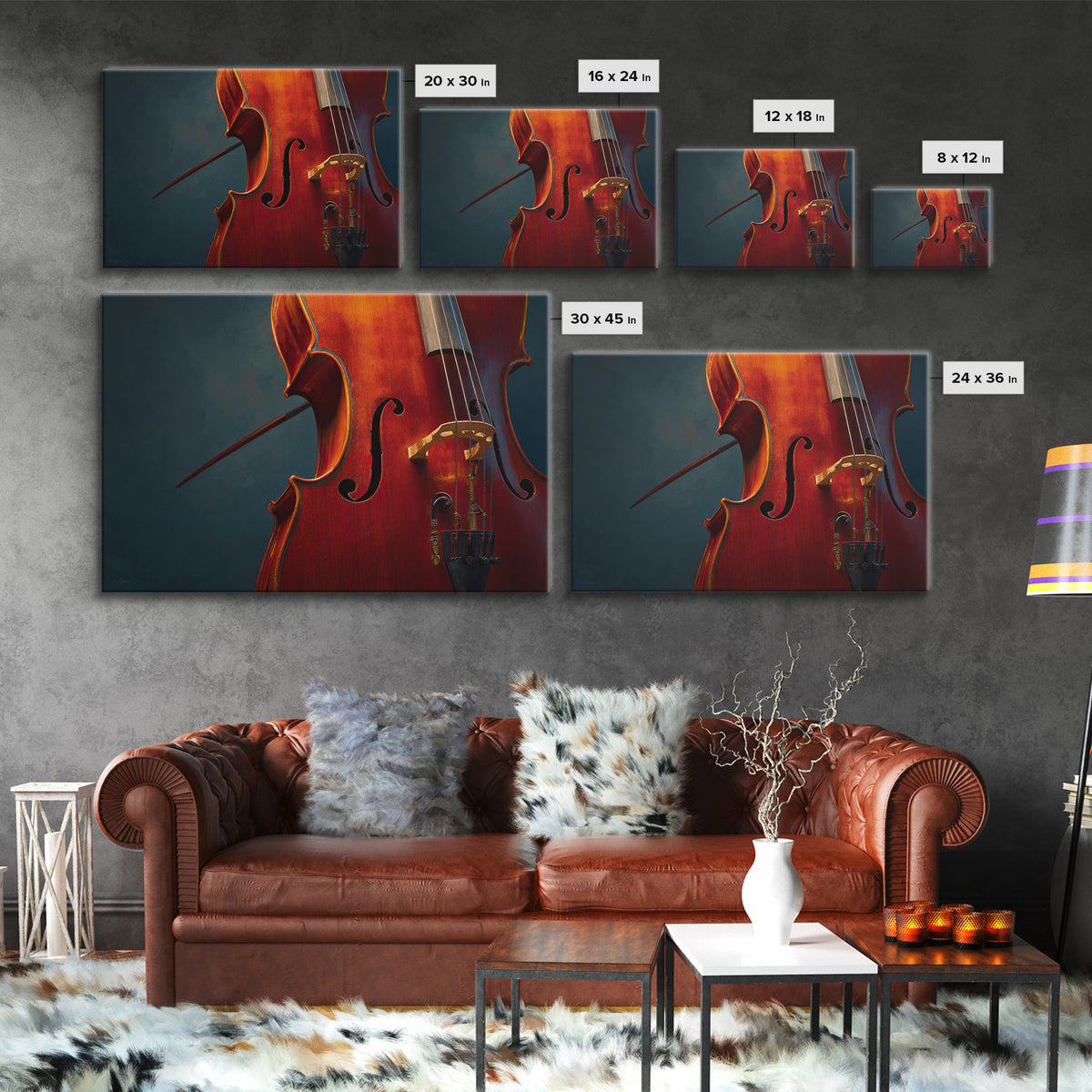 Cello Curve Closeup Canvas Print, Recording Studio Art, Digital Download Art, Studio Decor, Analog, Downloadable Print, RSA-3x2-48