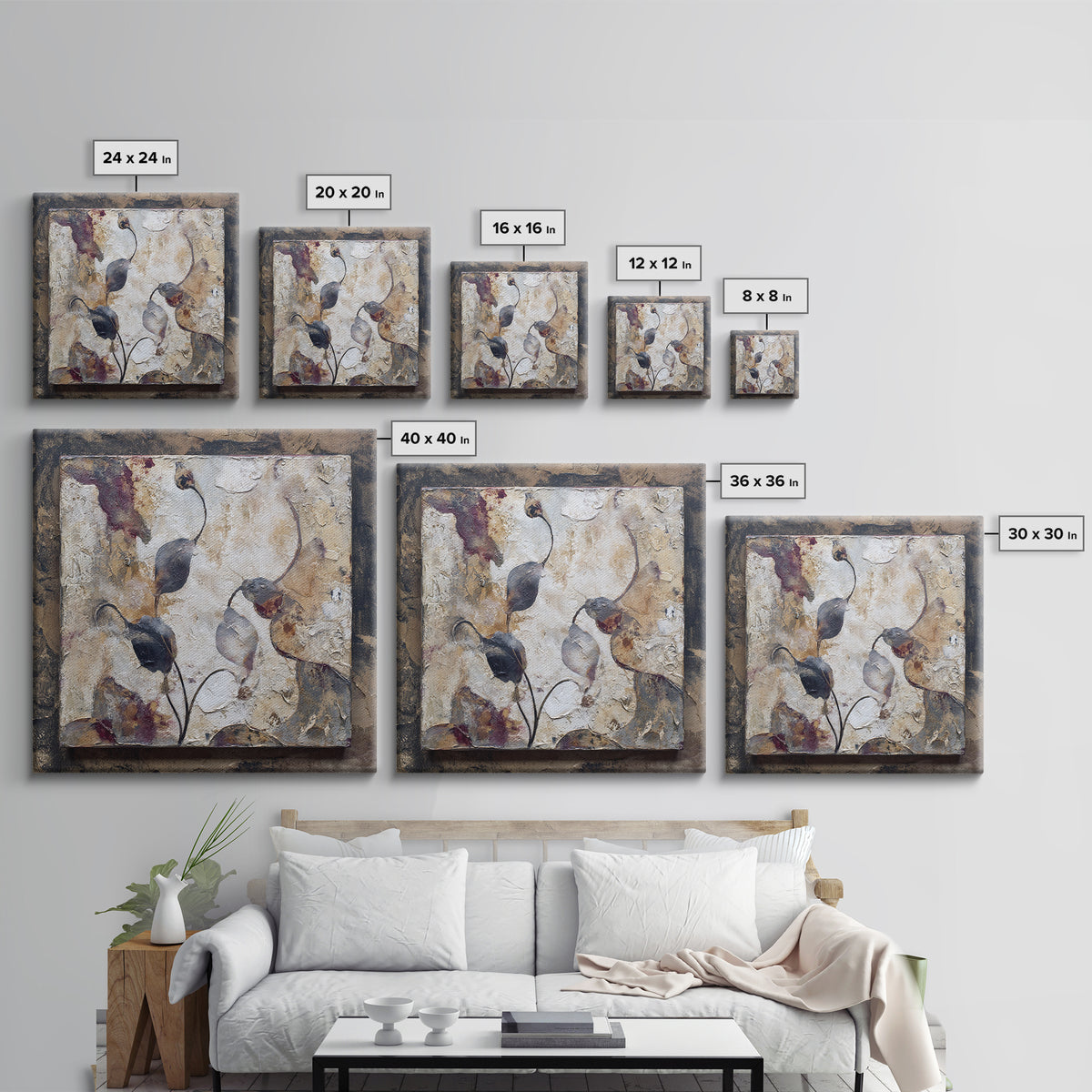 Trout Fishing Lure and River Stones Canvas Print, Rustic Art, Landscape Painting, Farmhouse Decor, Rustic, Modern Decor, RUS-1x1-14