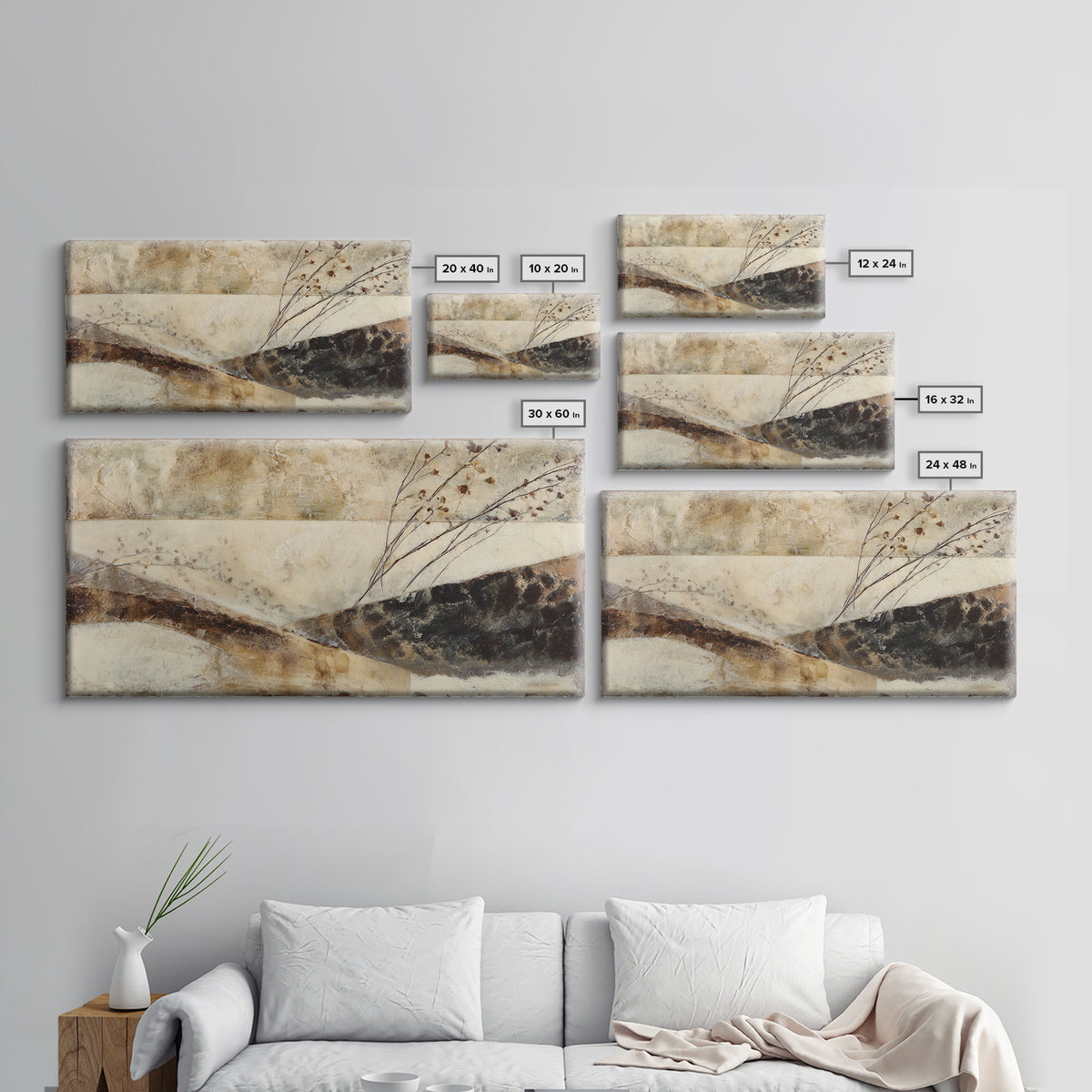 Trout Fishing Lure and River Stones Framed Canvas Print, Rustic Art, Luxury Decor, Farmhouse Decor, Fine Art, Rustic, RUS-2x1-10