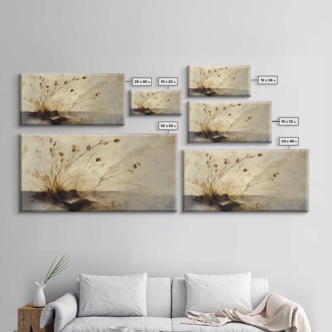 Wood Grain Abstract Framed Canvas Print, Rustic Art, Landscape Painting, Farmhouse Decor, Fine Art, Rustic, Modern Decor, RUS-2x1-100