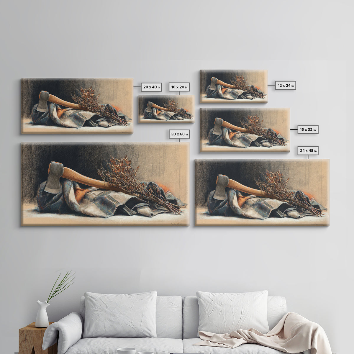 Wood Grain Abstract Canvas Print, Rustic Art, Digital Prints, Farmhouse Decor, Abstract Art, Rustic, 3d Wall Art, RUS-2x1-52