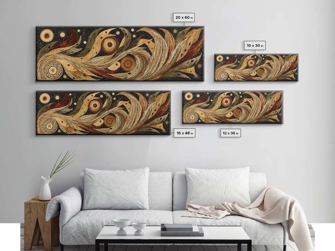 Rusty Horseshoe and Rope Composition Canvas Print, Rustic Art, Abstract Wall Art, Farmhouse Decor, Oil Painting, Rustic, RUS-3x1-29