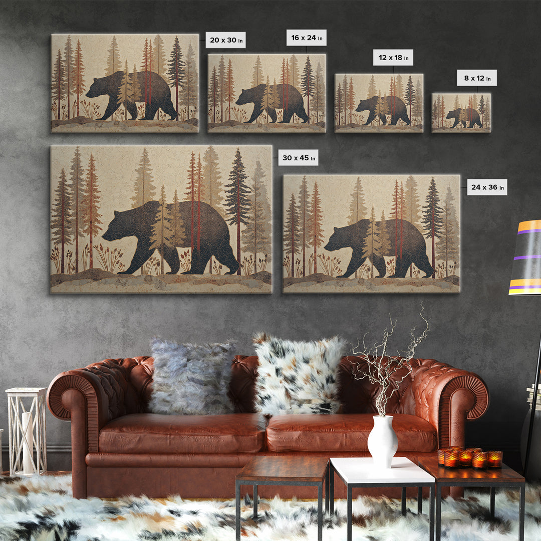 Buffalo Portrait with Western Texture Canvas Print, Rustic Art, Landscape Painting, Farmhouse Decor, Fine Art, Rustic, RUS-3x2-98