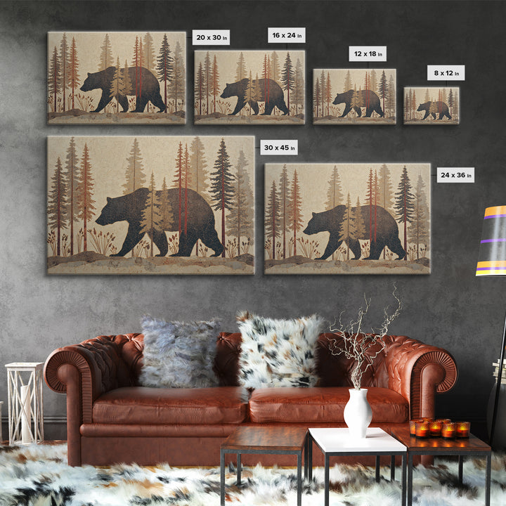 Buffalo Portrait with Western Texture Canvas Print, Rustic Art, Landscape Painting, Farmhouse Decor, Fine Art, Rustic, RUS-3x2-98