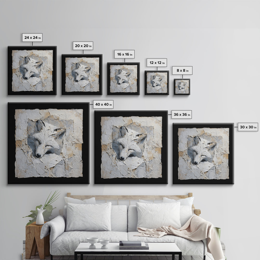 Soft Beige Geometric Abstraction Canvas Print, Scandinavian Art, Wall Hanging, Living Room Decor, Nordic, Living Room Wall Art, SCA-1x1-3