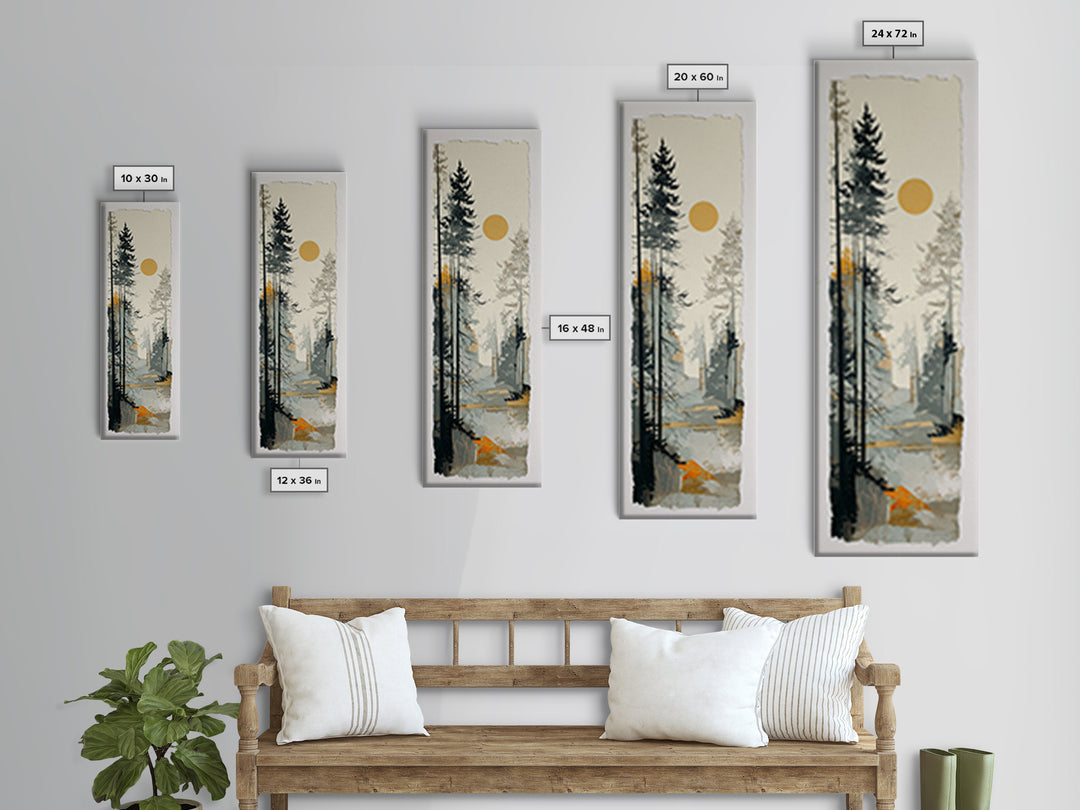 Abstract Arch Shapes Canvas Print, Scandinavian Art, Modern Decor, Living Room Decor, Abstract Art, Nordic, Wall Decor, SCA-1x3-2