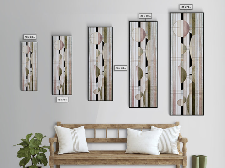 Snowy Nordic Forest Canvas Print, Scandinavian Art, Printable, Living Room Decor, Oil Painting, Nordic, Abstract Wall Art, SCA-1x3-37