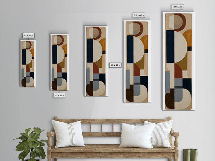 Soft Beige Geometric Abstraction Canvas Print, Scandinavian Art, Floral Wall Art, Living Room Decor, Fine Art, Nordic, SCA-1x3-39