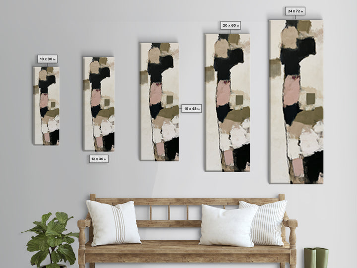 Soft Wool Texture Abstract Canvas Print, Scandinavian Art, Neutral Decor, Living Room Decor, Fine Art, Nordic, Wall Decor, SCA-1x3-55