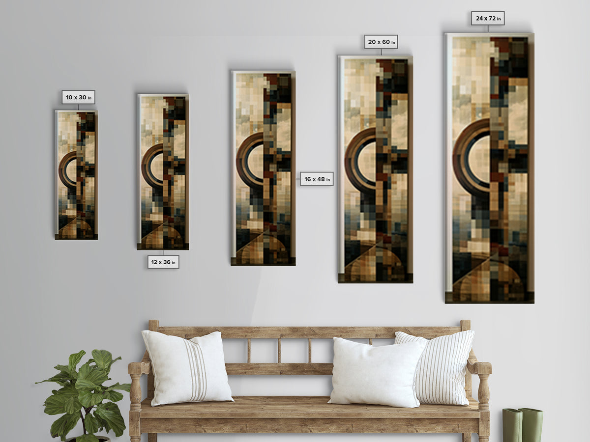 Calm Lake Dock Framed Canvas Print, Scandinavian Art, Wall Art, Living Room Decor, Oil Painting, Nordic, Large Wall Art, SCA-1x3-75