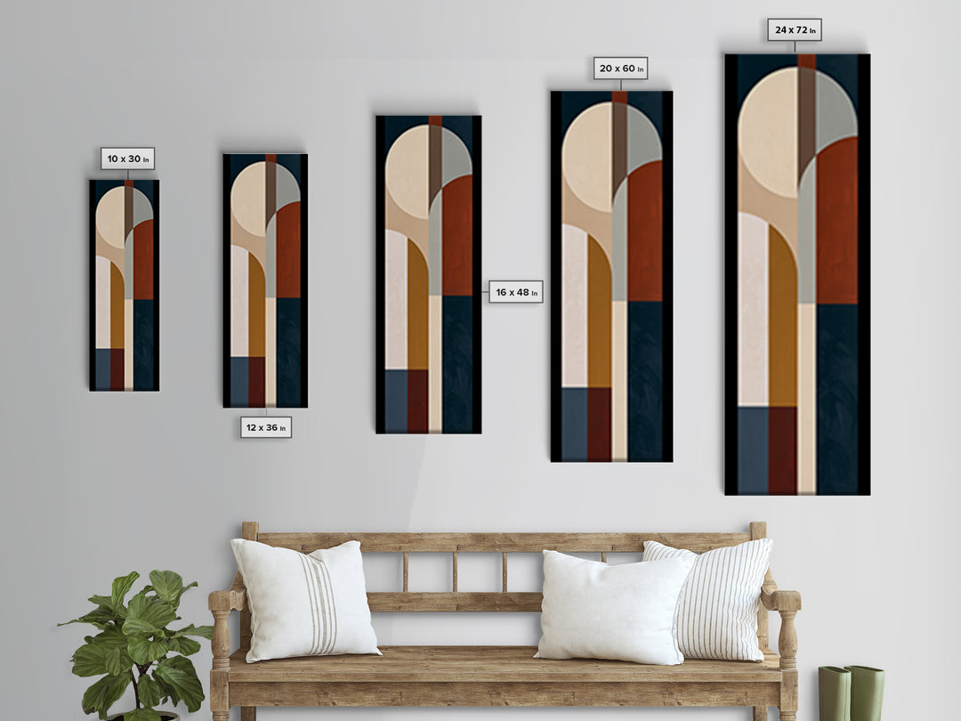 Abstract Arch Shapes Canvas Print, Scandinavian Art, Art, Living Room Decor, Abstract Art, Nordic, Canvas Art, Printable Art, SCA-1x3-98