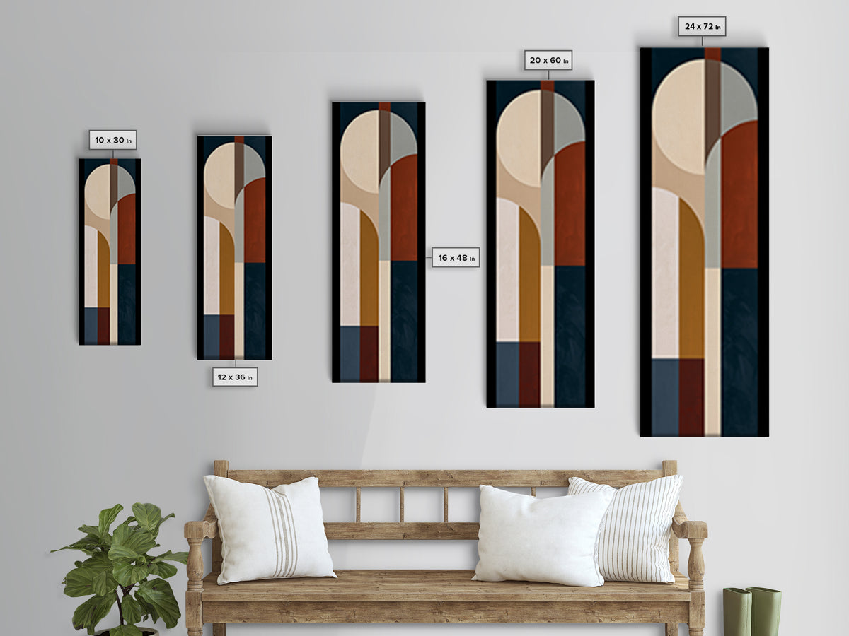 Abstract Arch Shapes Canvas Print, Scandinavian Art, Art, Living Room Decor, Abstract Art, Nordic, Canvas Art, Printable Art, SCA-1x3-98