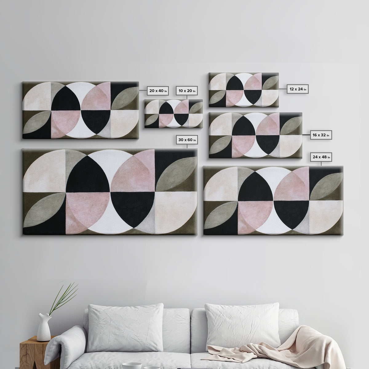 Soft Wool Texture Abstract Canvas Print, Scandinavian Art, Original Painting, Living Room Decor, Nordic, Modern Wall Art, SCA-2x1-39
