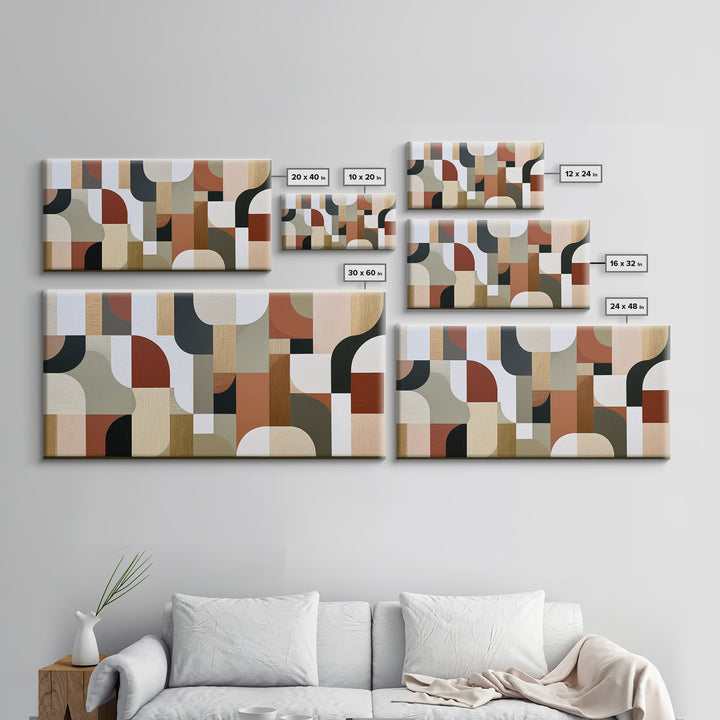 Soft Wool Texture Abstract Framed Canvas Print, Scandinavian Art, Abstract Painting, Living Room Decor, Abstract Art, Nordic, SCA-2x1-87