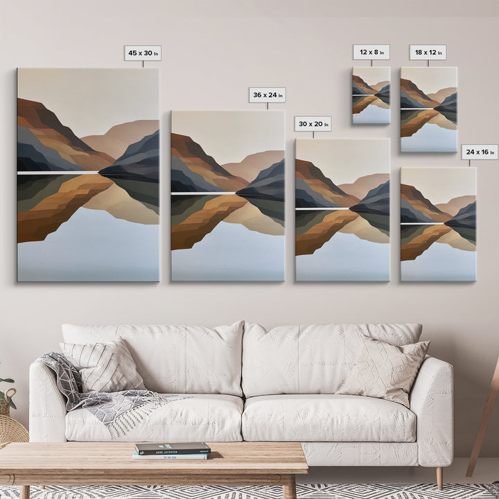 Minimal Fjord Landscape Canvas Print, Scandinavian Art, Art Print, Living Room Decor, Fine Art, Nordic, Farmhouse Decor, SCA-2x3-10