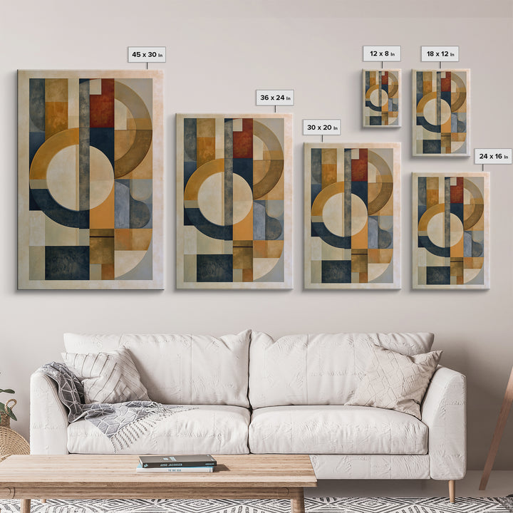 Soft Beige Geometric Abstraction Canvas Print, Scandinavian Art, Christmas Decor, Living Room Decor, Fine Art, Nordic, SCA-2x3-11
