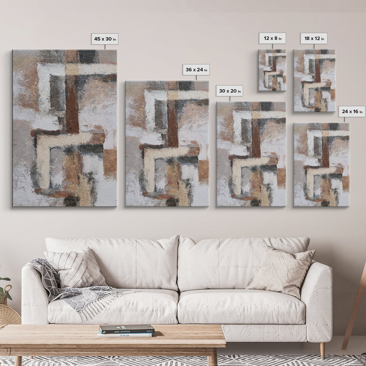 Soft Wool Texture Abstract Framed Canvas Print, Scandinavian Art, Printable Wall Art, Living Room Decor, Abstract Art, Nordic, SCA-2x3-3
