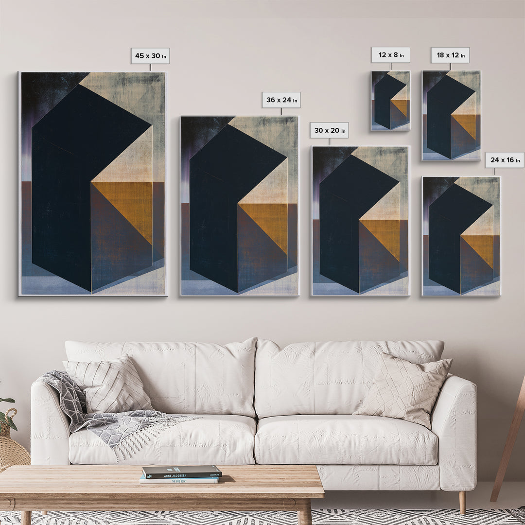 Simple Black House Shape Canvas Print, Scandinavian Art, Wall Art Print, Living Room Decor, Abstract Art, Nordic, SCA-2x3-39