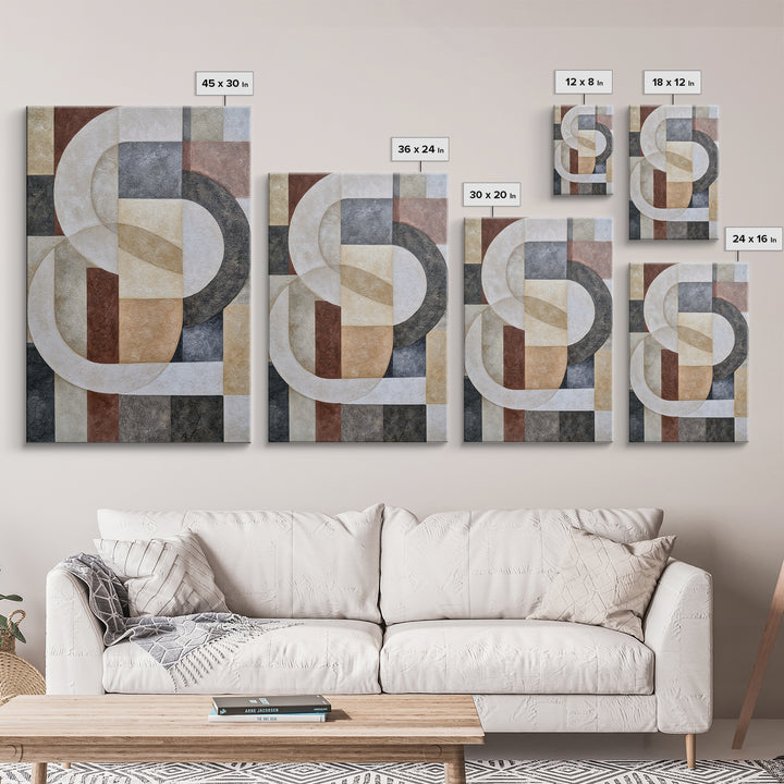 Soft Wool Texture Abstract Framed Canvas Print, Scandinavian Art, Scandinavian, Living Room Decor, Abstract Art, Nordic, SCA-2x3-75