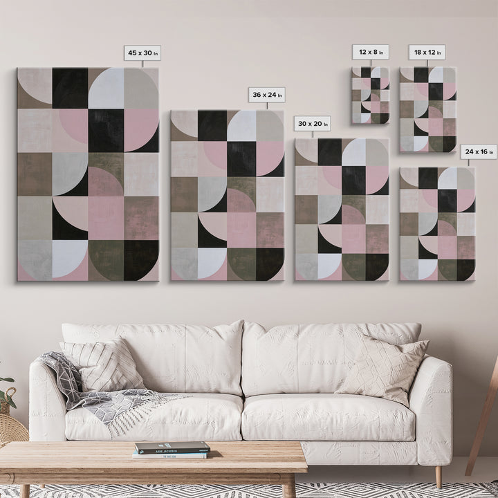 Scandinavian Textile Pattern Canvas Print, Scandinavian Art, Floral Wall Art, Living Room Decor, Nordic, Minimalist Decor, SCA-2x3-96
