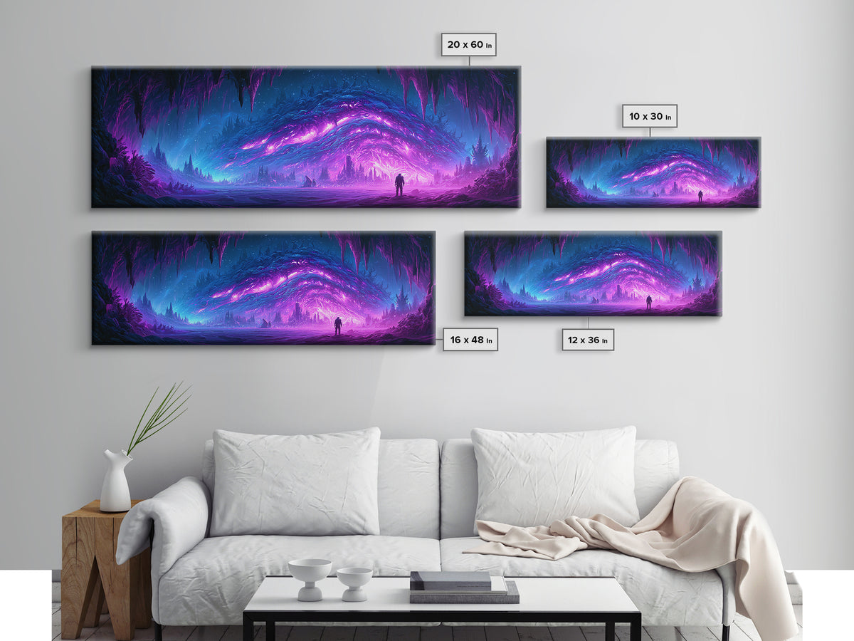 Glowing Alien Artifact Canvas Print, Scifi Art, Gallery Decor, Living Room Decor, Fine Art, Orbit, Wall Art, Home Decor, SCI-3x1-36