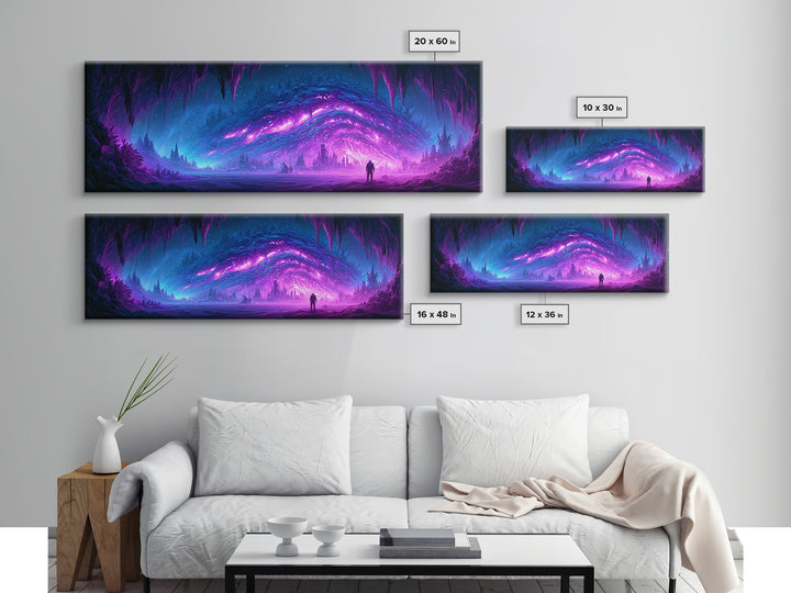 Glowing Alien Artifact Canvas Print, Scifi Art, Gallery Decor, Living Room Decor, Fine Art, Orbit, Wall Art, Home Decor, SCI-3x1-36
