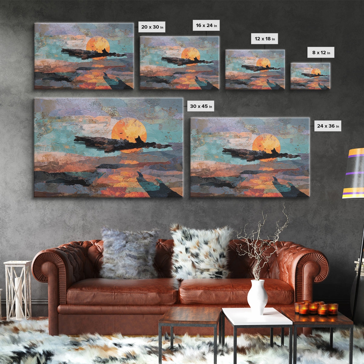 Alien Ocean with Two Moons Canvas Print, Scifi Art, Boho Decor, Living Room Decor, Fine Art, Orbit, Wall Decor, Posters, SCI-3x2-89