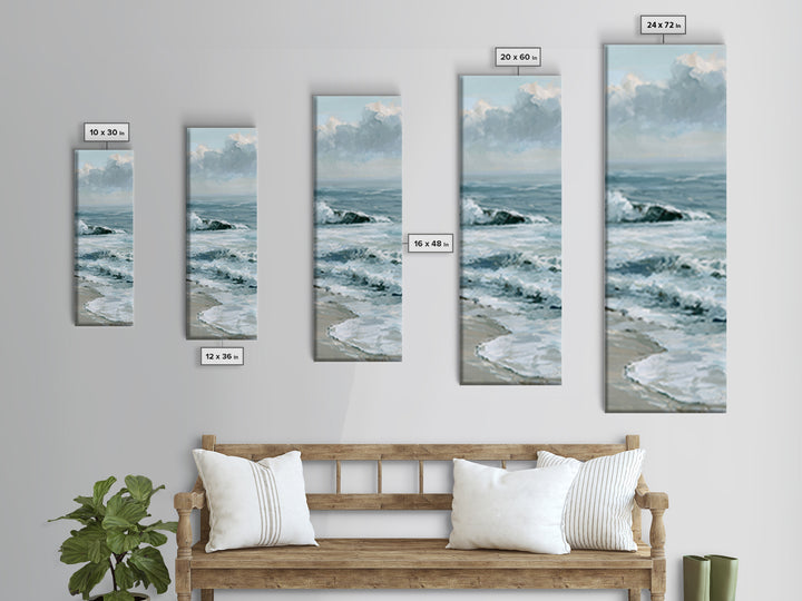 Calm Blue Horizon Canvas Print, Seascape Art, Coastal Wall Art, Coastal Decor, Fine Art, Seascape, Luxury Decor, Room Decor, SEA-1x3-14