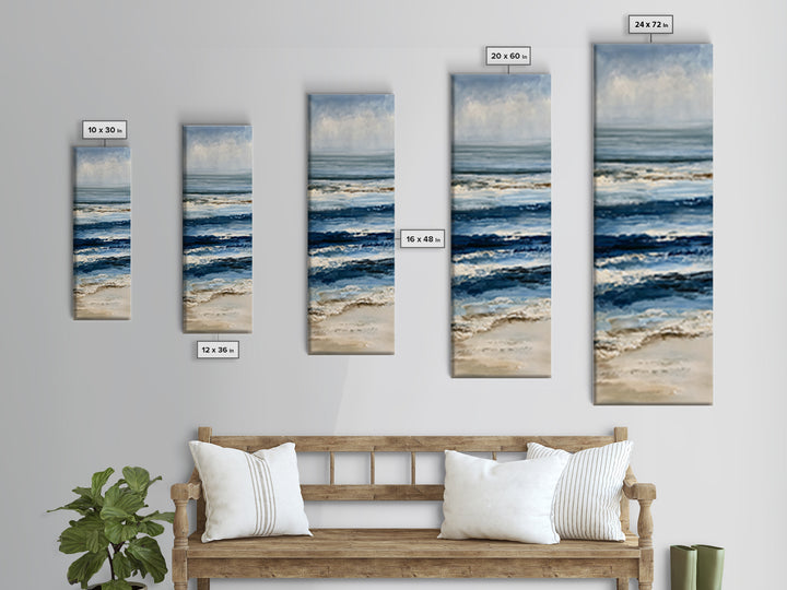 Minimal Horizon Line Framed Canvas Print, Seascape Art, Abstract Art, Coastal Decor, Fine Art, Seascape, Nautical Decor, SEA-1x3-76