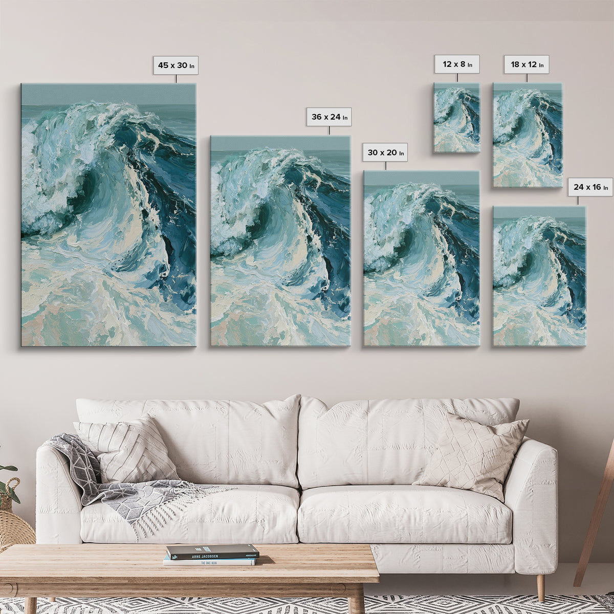 Wild Atlantic Wave Canvas Print, Seascape Art, Original Painting, Coastal Decor, Fine Art, Seascape, Living Room Decor, SEA-2x3-49