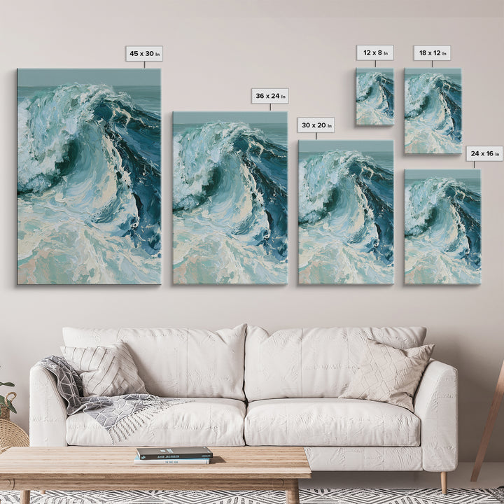 Wild Atlantic Wave Canvas Print, Seascape Art, Original Painting, Coastal Decor, Fine Art, Seascape, Living Room Decor, SEA-2x3-49