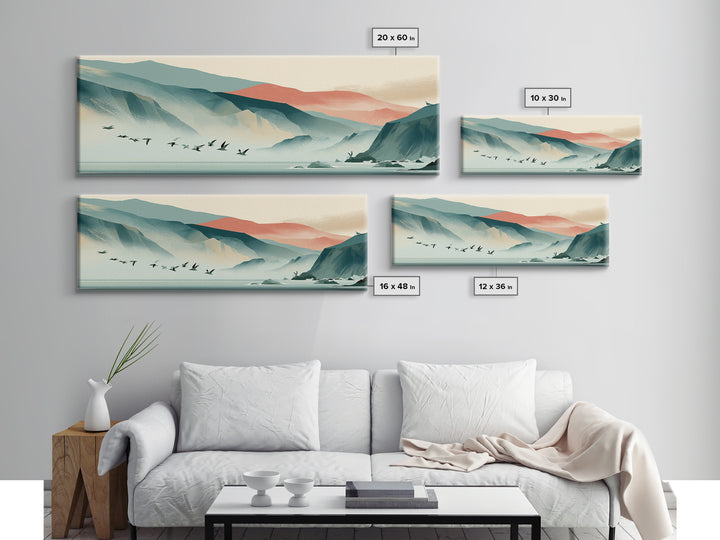 Misty Sea Cliffs Canvas Print, Seascape Art, Living Room Decor, Coastal Decor, Fine Art, Seascape, Gallery Decor, Wall Decor, SEA-3x1-21