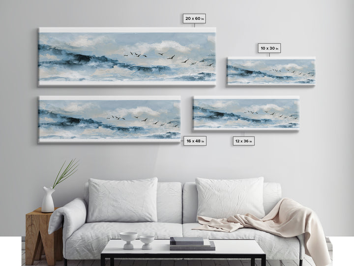 Misty Sea Cliffs Canvas Print, Seascape Art, Living Room Decor, Coastal Decor, Fine Art, Seascape, Gallery Decor, Wall Decor, SEA-3x1-45