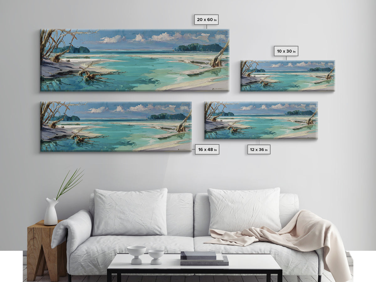 Whitecaps Rolling under Storm Light Framed Canvas Print, Seascape Art, Wall Art Print, Coastal Decor, Fine Art, Seascape, SEA-3x1-77