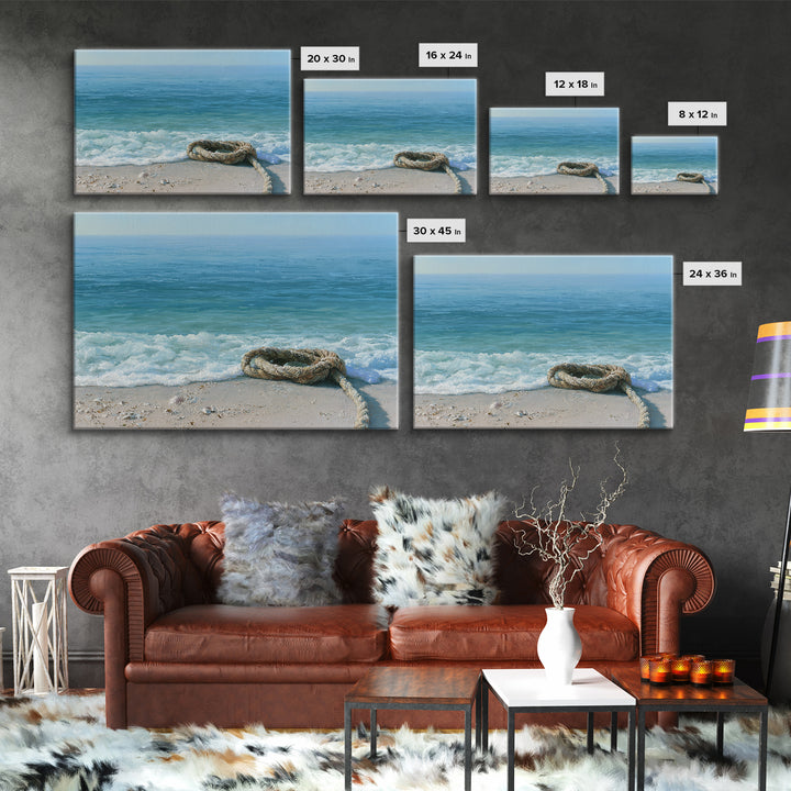 Calm Blue Horizon Canvas Print, Seascape Art, Printable Art, Coastal Decor, Oil Painting, Seascape, Beach Decor, Gallery Decor, SEA-3x2-54
