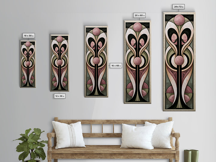 Angel Wings Built from Symmetrical Arcs Canvas Print, Sacred Geometry Art, Wall Art Print, Living Room Decor, Geometry, SGA-1x3-11
