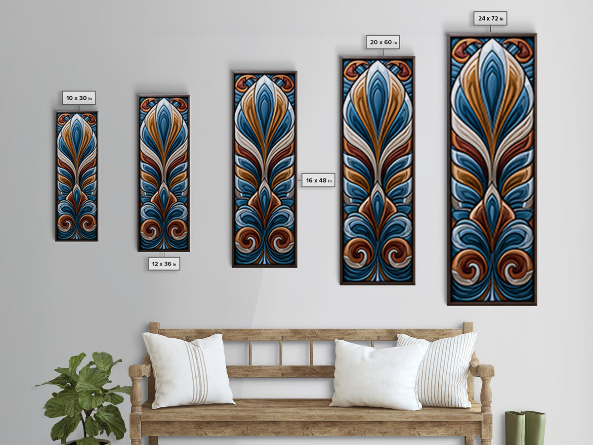 Angel Wings Built from Symmetrical Arcs Canvas Print, Sacred Geometry Art, Wall Art, Living Room Decor, Fine Art, Geometry, SGA-1x3-35