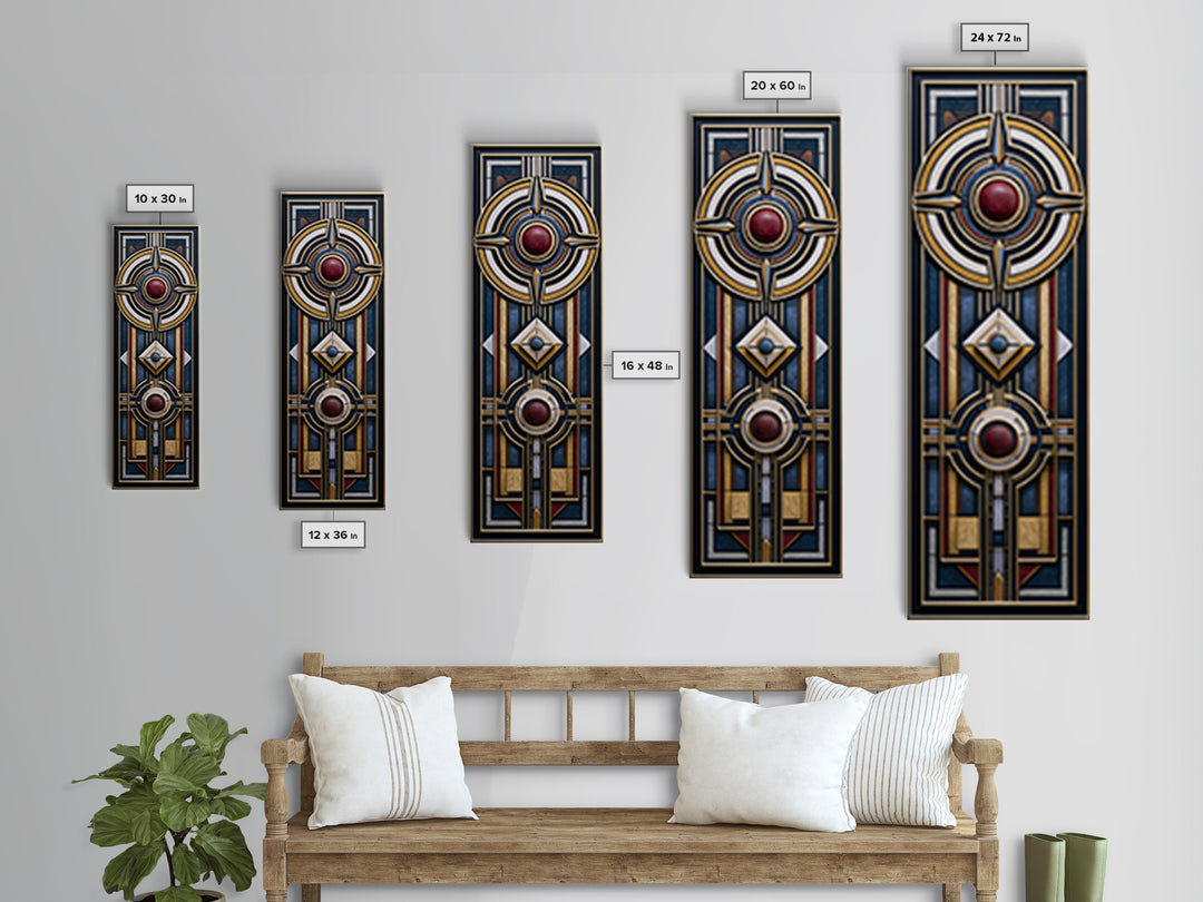 Black and Gold Geometric Rosette Canvas Print, Sacred Geometry Art, Wall Art, Living Room Decor, Abstract Art, Geometry, SGA-1x3-48