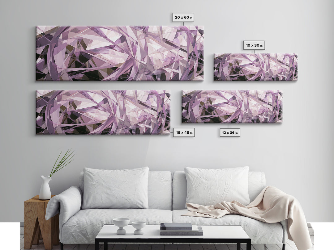 Crystal Grid Pattern Canvas Print, Sacred Geometry Art, Decorations, Living Room Decor, Fine Art, Geometry, Minimalist Decor, SGA-3x1-93