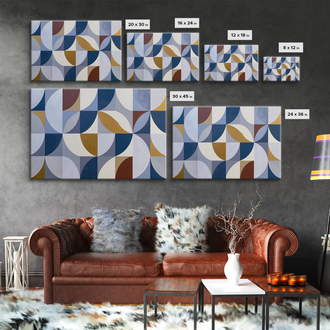 Crystal Grid Pattern Canvas Print, Sacred Geometry Art, Geometric Wall Art, Living Room Decor, Geometry, Neutral Decor, SGA-3x2-33