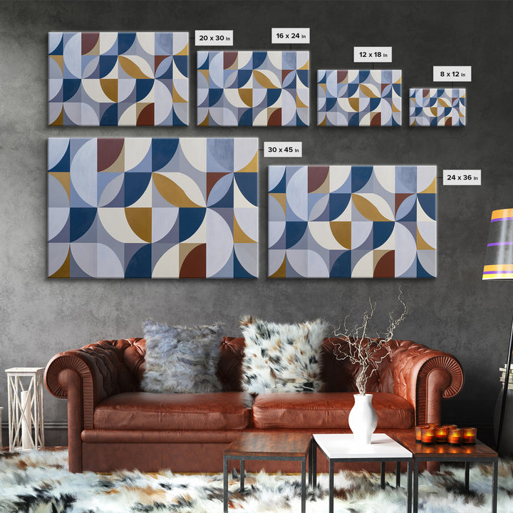 Crystal Grid Pattern Canvas Print, Sacred Geometry Art, Geometric Wall Art, Living Room Decor, Geometry, Neutral Decor, SGA-3x2-33