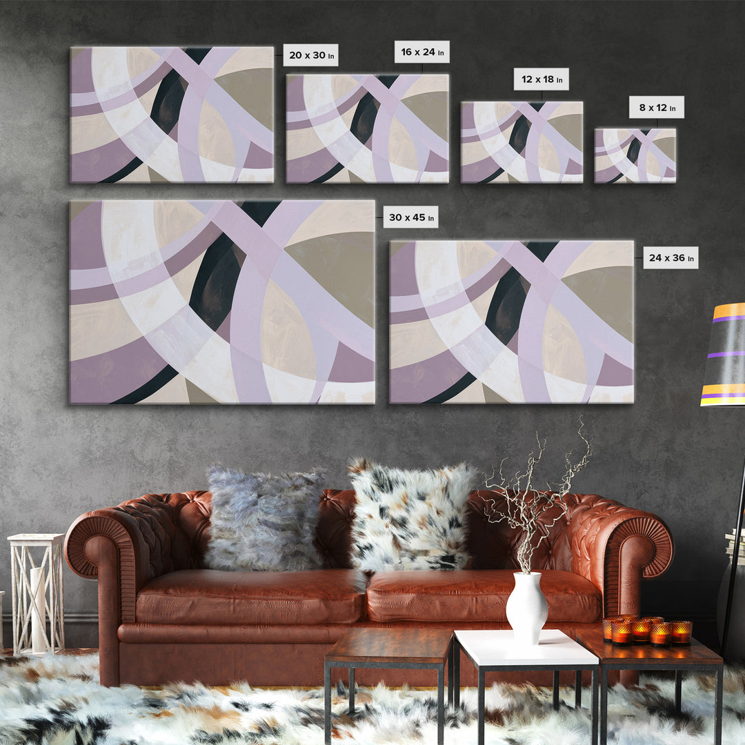 Crystal Grid Pattern Framed Canvas Print, Sacred Geometry Art, Boho Decor, Living Room Decor, Geometry, Spiritual Wall Art, SGA-3x2-9