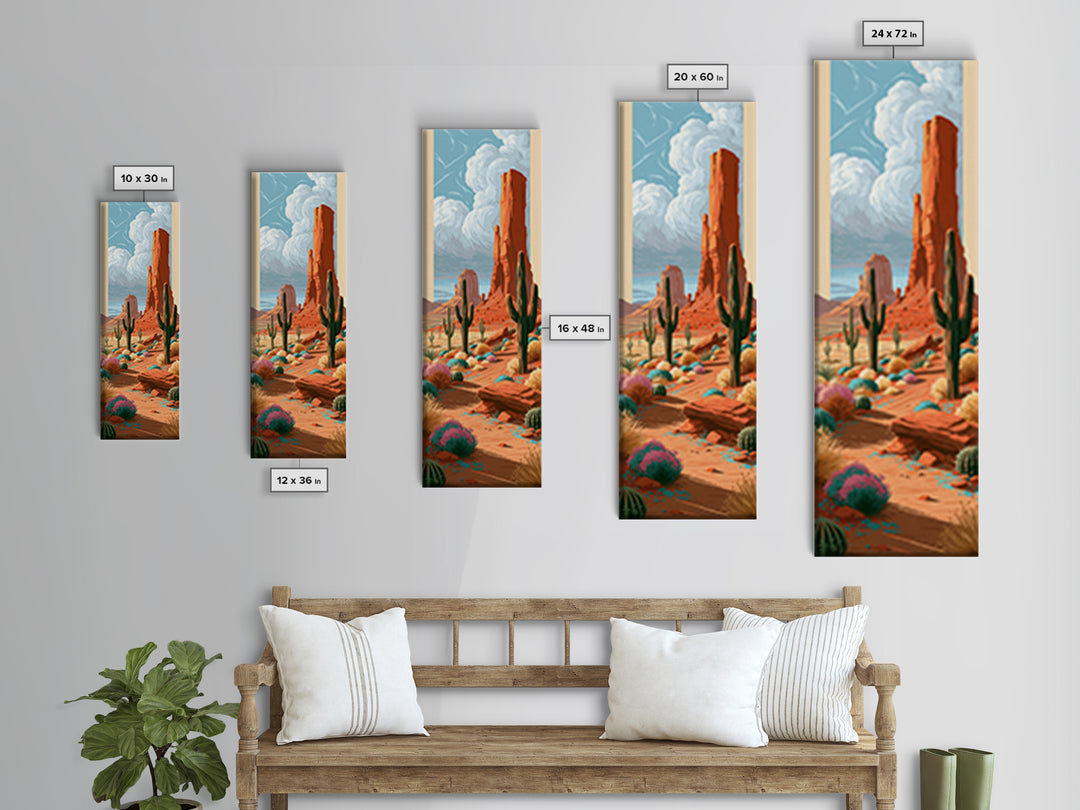 Desert Storm Clouds Canvas Print, Southwestern Art, Large Wall Art, Southwestern Decor, Fine Art, Mesa, Farmhouse Wall Art, SOU-1x3-48
