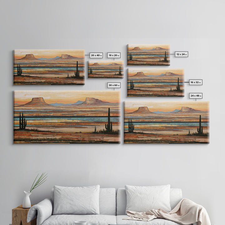 Tribal Blanket Abstract Without Sacred Copying Canvas Print, Southwestern Art, Contemporary Art, Southwestern Decor, Mesa, SOU-2x1-34