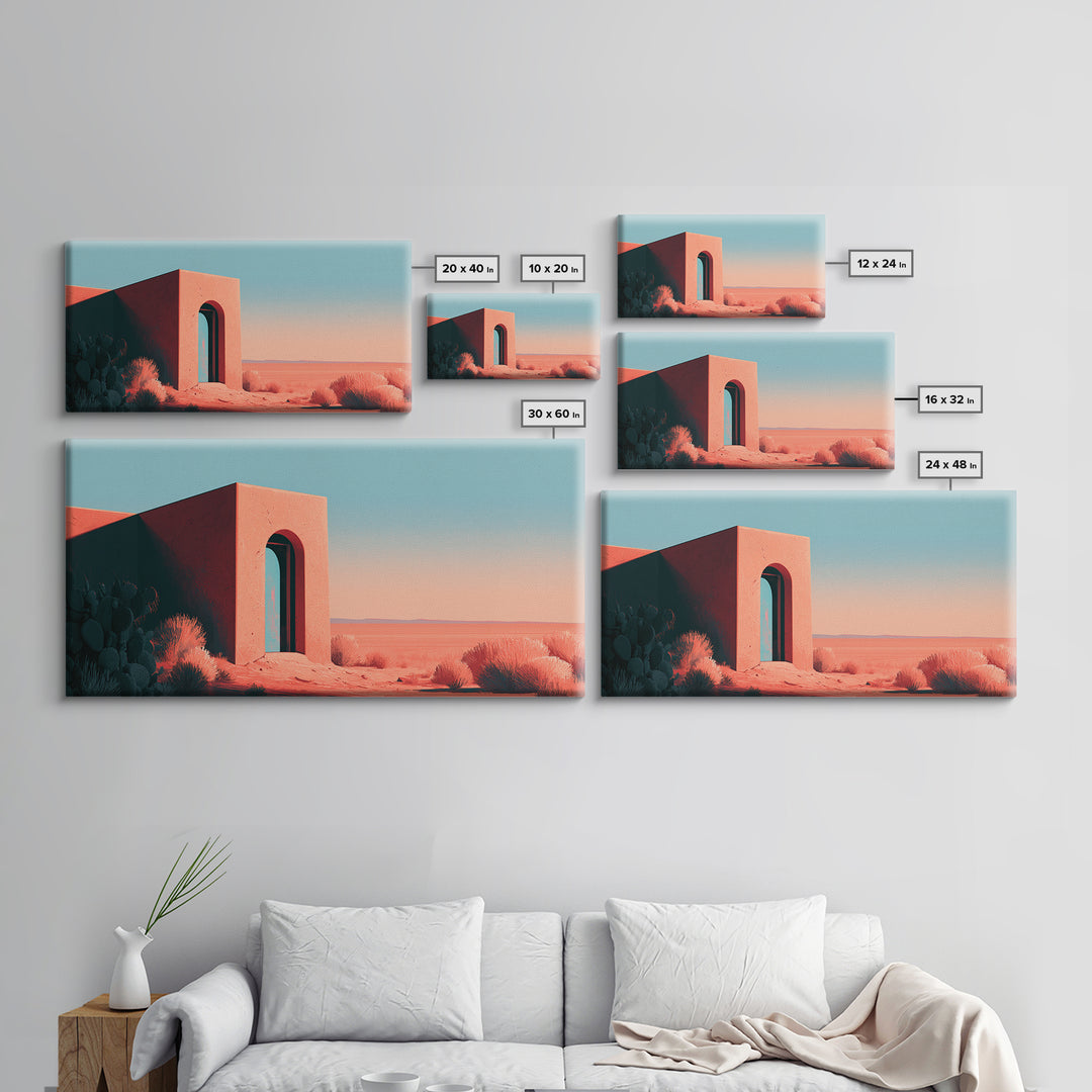 Adobe Doorway with Turquoise Blue Shadow Canvas Print, Southwestern Art, Boho Wall Art, Southwestern Decor, Fine Art, Mesa, SOU-2x1-73