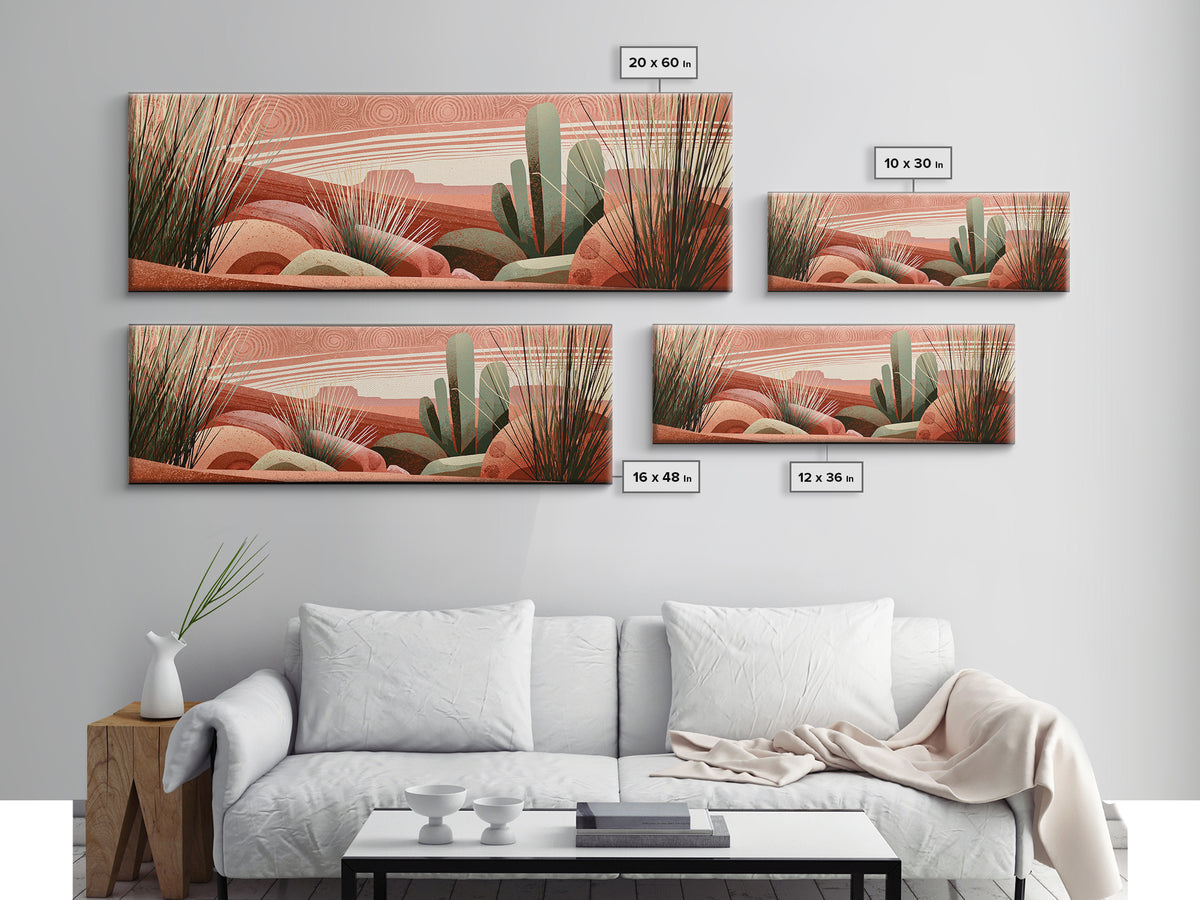 Tribal Blanket Abstract Without Sacred Copying Canvas Print, Southwestern Art, Antique Oil Painting, Southwestern Decor, Mesa, SOU-3x1-54