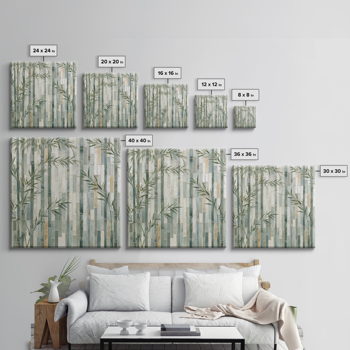 Misty Bamboo Forest Canvas Print, Spa Art, Fine Art Print, Spa Decor, Fine Art, Serenity, Wall Decor, Printable Wall Art, SPA-1x1-5